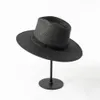 Chapeaux à large bord seau 2023 bande unie Panama paille pour femmes été plage chapeau de soleil église funéraire Derby Fedora casquette UPF50 230729