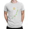 Erkek Tişörtleri Ay'a Kripto Erkekler Tshirt binance o Boyun kısa kollu polyester gömlek mizah doğum günü hediyeleri