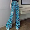 Pantalon femme femme léopard droite haute rue Style coréen mode Baggy dame Hipster tout match été Chic léger doux pantalon décontracté