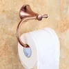 Accessori per il bagno Ottone Stile quadrato Oro rosa Carta igienica Portarotolo Appendiabiti a parete LG990 Supporti341b