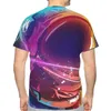 Magliette da uomo Galaxy Poliestere 3D Stampa Street Arts Camicia Sport all'aria aperta Vestiti ad asciugatura rapida T-shirt larghe T-shirt