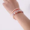 Strand Pearl Bracelet Elégant Simple Eau Douce 3 Couleurs Accessoires Pour Femme 2023