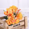 Decorative Flowers Silk Artificial Flower White Orchid Wedding Party Decoration High Quality Simulation Fake Bouquet Home Living Room Gift