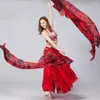 Stage Wear 1.8m Performance Dance Props Belly High-klass Silk Fan Veil