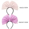 Bandanas Apparel Akcesoria Kobiety Women Women Headbands Fashion Purple Big Bow Headpiece