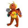 Mascot dockdräkt 1146 Orange Dragon Mascot Costumes Cartoon Propagation Props Movie Event Show Doll Walking Costume267x