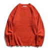 Męskie swetry czyste kolor stałą parę ubrania vintage dzianina sweter retro harajuku męskie ubranie pull homme blaty