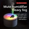 1pc 1.5L Mini humidificateur, Portable Colorful Lights Mini Blue Whale H2o Spray Mist Humidifier, Double Wet Aroma Essential Oil Diffuser, Usb Air Humidifier,