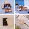 Jewelry Stand 24pcs Retro Kraft Jewelry Box with Sponge Inside Gift Cardboard Boxes for Ring Necklace Earring jewelry display Packaging Box 230728