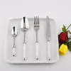 Dinnerware Sets Handle Inlaid Crystal Drill Four Pieces Knives And Forks Set Stainless Steel Steak Knife Western Tableware Spoon Gift Box