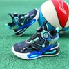 Boys Girls Basketball Shoes Breathable Children Casual Sports Trainers Kids Mid Top Running Shoes Red Blue Green