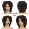 Cosplay s Korte Dreadlock Zwartbruin Ombre Synthetische zachte faux locs Vlechten Gehaakte Twist Haar Voor Zwarte Vrouwen Meisjes 230728