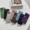 Estojo de telefone de carregamento sem fio magnético ultrafino para iPhone 14 13 12 Pro Max Soft Silicone Bumper Capa à prova de choque