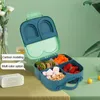 Servis uppsättningar container barn bento lunchlåda tecknad flernät design anti droppe plastisolering kall bevarande