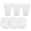 Disposable Cups Straws Drinking Cup Party Milk Tea Lids Wrapping Cool Coffee Portable Ice