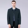Men's Jackets 2023 Business Jacket Casual Coats Zipper Simple Middle-Aged Elderly Men Clothing Office Outerwear