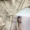 Women's Blouses 2023 Summer Fashion Lace Chiffon Shirt Apricot Patched Lantern Sleeve Top For Women Blouse