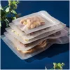 Förpackningsväskor Frosted Zip Plastic Påse Flat Zipper Självåterlämnbar poly Food Gift Packaging Drop Delivery Office School Business Industri OT6IE