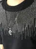 Męskie bluzy bluzy męskie bluza One w długim rękawie luksusowe diamenty czarne pulovery Sprężyna jesienna swobodna koszulka męska szczupła moda 2307728