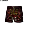 Herr shorts japanska röda spöke helvete anpassade unisex 3d tryck sommarstrand semester halv byxor simning