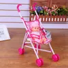 Tools Workshop Creative Simulation Doll Trolley Funny Girl Toy Children Foldable Hand Push The Doll Stroller Christmas 230812