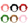 Satin Cloth Hairband Pleated Elastic Wide Headband Solid Color Simple Headwear Women Makeup Hair Tie Travel Hair Accessories