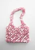 Plastik Pailletten Dekor Handtasche glänzende Handtaschen rosa Bag Frauen kleine Einkaufstaschen Bling Fashion Lady Eimer Abend Taschen Mädchen Glitzer Geldbörsen