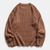 Мужские свитера Pure Color Solid Pare одежда винтажная вязаная ретро -свитер Harajuku Мужская одежда тянут топы Homme приятный пуловер