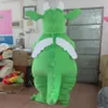 2019 Högkvalitativ grön dinosaurie Mascot Costume Fancy Party Dress Halloween Carnival Costumes Adult Size284R