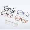 Lunettes de soleil TR90 Anti lumière bleue lunettes femmes luxe violet vert dégradé lunettes cadre Transparent ordinateur rayons bloquant