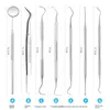 Ensembles d'outils à main professionnels 4 5 PCS Outils pour kit de grattoir à dents Dentifrices en acier inoxydable Dentiste Chercher Miroir Instruments195l