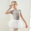 Vêtements de scène enfant asymétrique louange robe de danse tunique sans manches bloc de couleur culte liturgique Performance Ballet244T