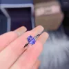 Cluster Rings MeiBaPJ Natural Tanzanite Gemstone Simple Fashion Ring For Women 925 Sterling Silver Fine Wedding Jewelry