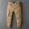 Herrenhose, Militär-Cargo-Männer, Baumwolle, Tarnung, Elastizität, Herrenhose, mit mehreren Taschen, gewaschene Jogger, lässig, Pantalon Homme, XS-2XL