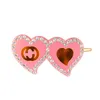 Hair Clips Barrettes brand designer sweet pink love heart hair clips barrettes luxury letters shining crystal bling diamond hair pins for women girls with gift box