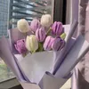 Dekorative Blumen, Tulpen, gehäkelt, künstlicher Blumenstrauß, DIY-Strick, Hochzeit, Zuhause, Party, Dekoration, Geschenke zum Lehrertag