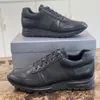 2023 Men America Leather Sneakers عالية الجودة من جلد البقر من الجلد المدربين مسطحين أسود متابعة أحذية عادية في الهواء الطلق عداء المدربين العلامة التجارية