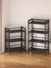 Removable kitchen shelving Floor-to-ceiling multilayer microwave oven Multifunctional storage shelves Three-layer storage shelves