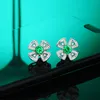 2023 New S925 STERLING SILVER SIVISITE EMERALD LIGHT SARRINGS LUSION SIMPLE