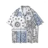 Magliette da uomo Estate Paisley Bandana Stampa Uomo Manica corta Caual Camicia High Street Oversize Abbigliamento Hiphop Abbigliamento di marca