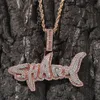 Chokers Hip Hop Micro Verharde Zirconia Ketting Iced Out Bling Letters Shark Hangers Kettingen voor Mannen Rapper Goud Kleur Sieraden 230728