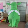 2019 Högkvalitativ grön dinosaurie Mascot Costume Fancy Party Dress Halloween Carnival Costumes Adult Size284R