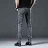 Men s Jeans Brand Clothing Men Grey Elasticity Slim Skinny Business Casual Classic Edition Type Comfortable Male Denim Pants 230729