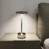 Tafellampen LED Oplaadbaar Bureaulamp Metaal Luxe Bar El Snoerloos USB Bedside Touch Dimming Lezen Nacht