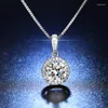 Pendentif Colliers Exquis Cristal Amour Coeur Collier Simple Strass Bois Moissanite Trèfle À Quatre Feuilles ForWomen Filles