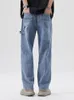 Herrenjeans Sommer Hellblaue Jeans Herren Weicher Lyocell-Baumwollstoff Kordelzug Gerade Jeanshose Weites Bein Baggy-Jeans Herren 230729