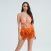 Стадия Wear Women Sequin Tance Dance Dance Jazz Pole Sust Tassel Dress Dress Club Comsome Comsume