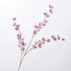 Dekorativa blommor konstgjorda rosa vita blomma växter bröllop bukett dekoration siden hem vas dekor willow blad gräs falskt