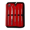 Set di utensili manuali professionali 4 5 PCS Strumenti per kit raschietto per denti Dentifrici in acciaio inossidabile Dentista dentale Cerca strumenti a specchio195l