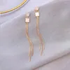 Boucles d'Oreilles Carré Long Gland Coréen Net Rouge Tempérament Femme 2023 Mode Simple